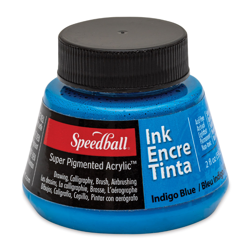 SPEEDBALL Super Pigmented Acrylic Ink 書法墨水 2oz (Indigo Blue)