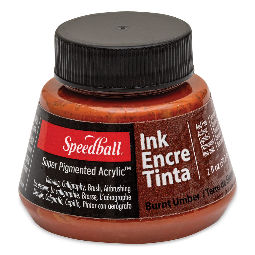 SPEEDBALL Super Pigmented Acrylic Ink 書法墨水 2oz (Burnt Umber)