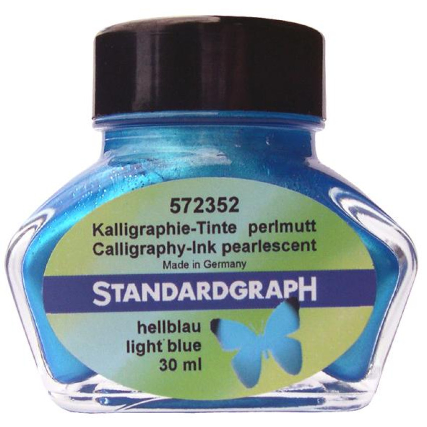 STANDARDGRAPH 金屬色墨水 30ml: Pearlescent Light Blue