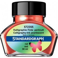 STANDARDGRAPH 金屬色墨水 30ml: Pearlescent Red