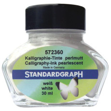 STANDARDGRAPH 金屬色墨水 30ml: Pearlescent White