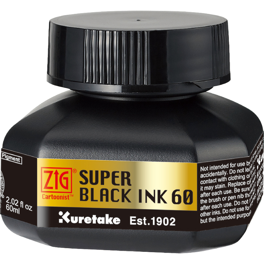 吳竹 ZIG Cartoonist Super Black Ink 60ml