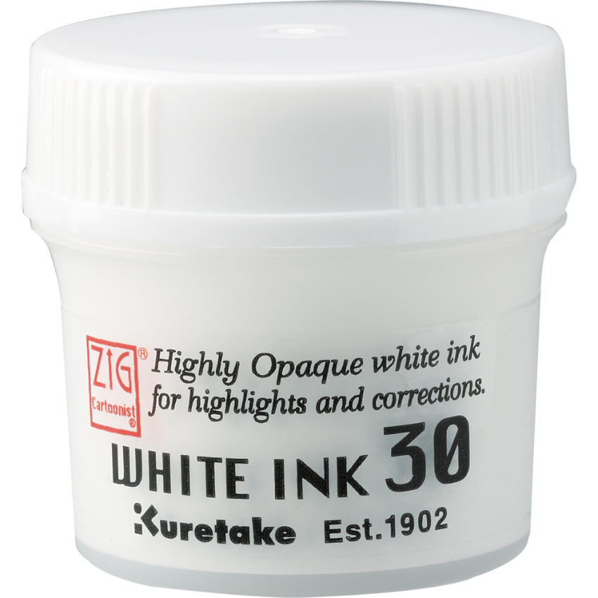 吳竹 ZIG White Ink 30 防水高光白色墨水