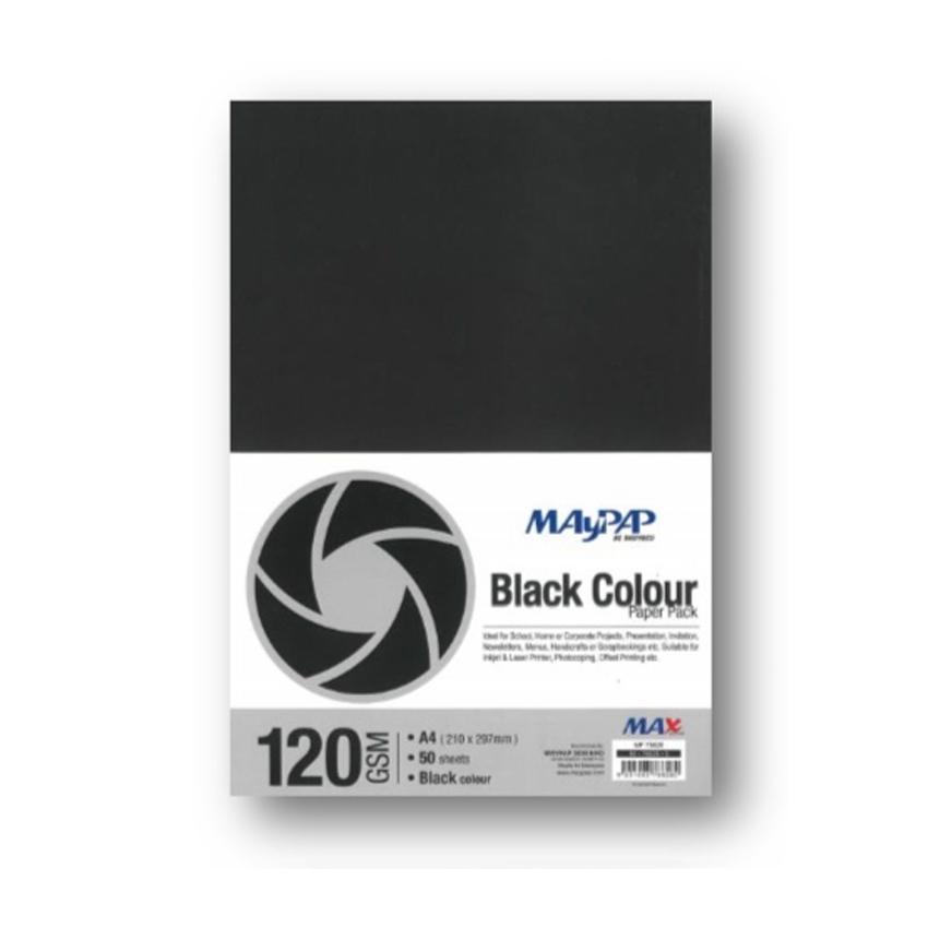 MAYPAP A4 120gsm 黒紙 (50張裝)