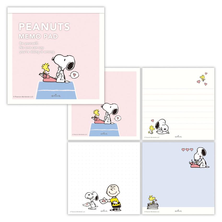 HALLMARK 日版 SNOOPY Be youself系列 便條紙/粉紅色 (812263) (4款共100張入)