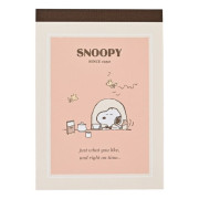 日本製SNOOPY A6 便條本: 喫茶系列/ A (2款共50張入)