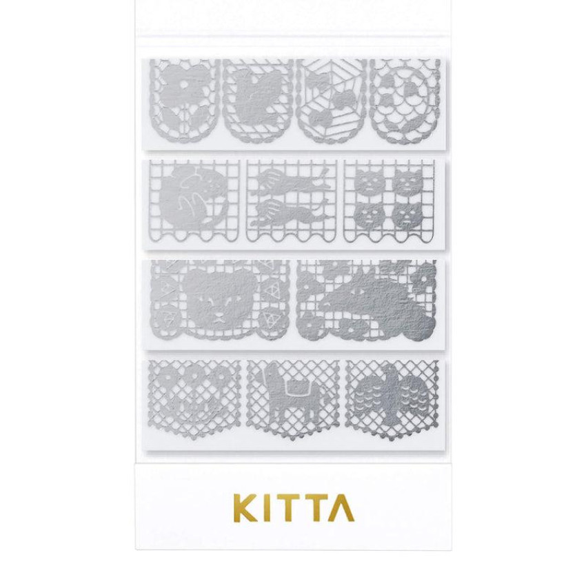 KING JIM KITTA便攜片裝貼紙組: Special 和紙燙銀系列/ Lace (KITH010)