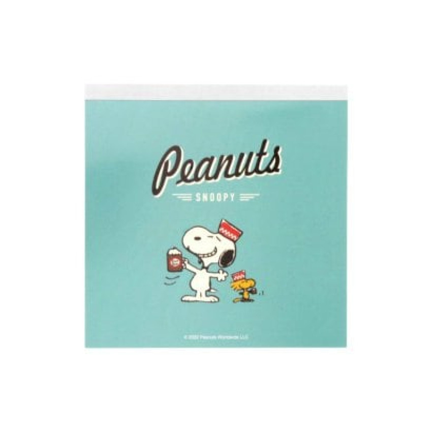 日本SNOOPY 便條本: PEANUTS AMERICAN TASTE 9 系列/Blue款 (4款共100張入)