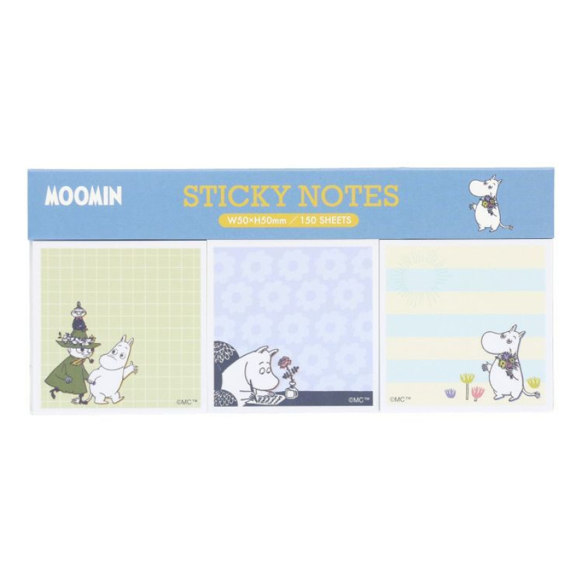 日本MOOMIN 便利貼組合: 23AW/Blue (3款共150張入)