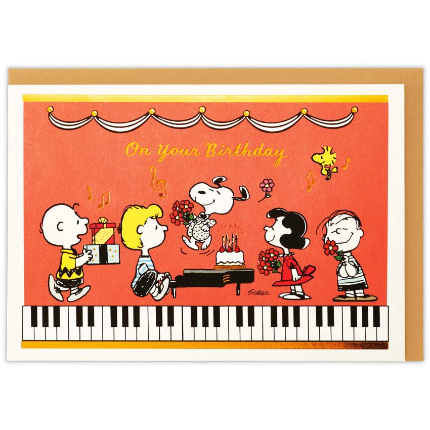 HALLMARK 日版 立體生日卡: SNOOPY Birthday Grand Piano