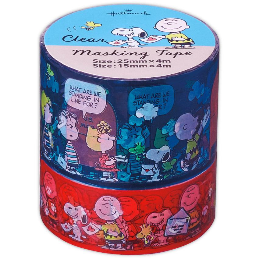 HALLMARK 日版 SNOOPY Stay Positive系列 透明膠帶2卷裝/藍色 (825867)