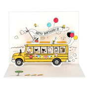 HALLMARK 日版 立體生日卡: SNOOPY Birthday School Bus II