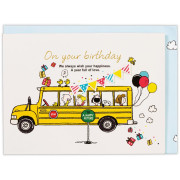 HALLMARK 日版 立體生日卡: SNOOPY Birthday School Bus II