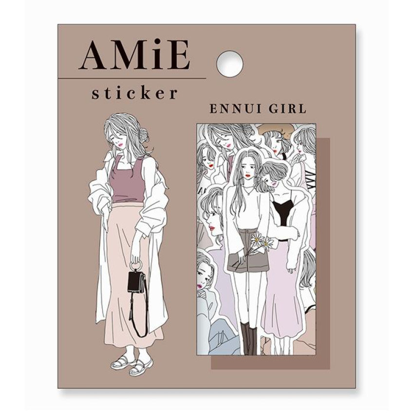 MIND WAVE 片裝貼紙包: amie 女孩系列/ ennui girl (81136)