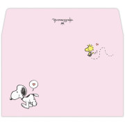 Hallmark 日版 SNOOPY Life with Snoopy and Friends系列 心意卡連信封/粉紅色 (830830) (4套入)