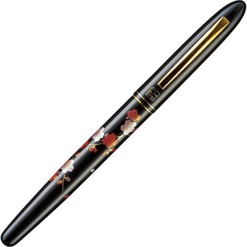 吳竹 Tegami Pen 蒔繪物語簽字筆木盒裝: 枝櫻/黑色