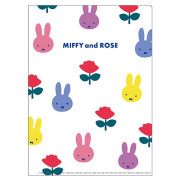 日本製 透明Miffy圖案文件夾連信紙信封套裝: Miffy & Rose款