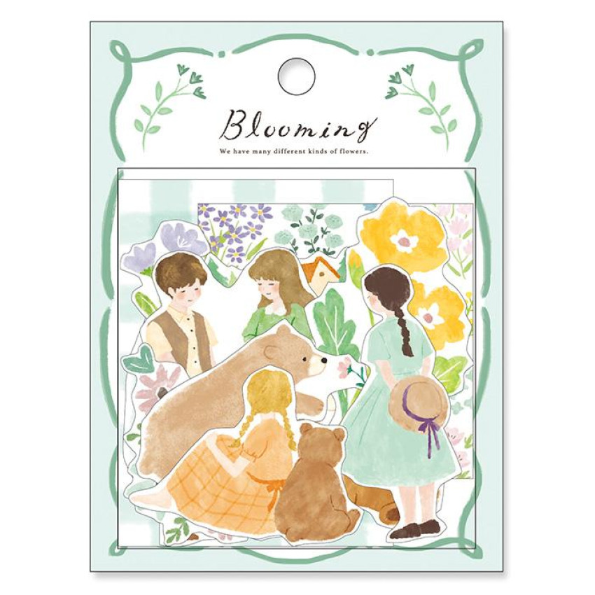 MIND WAVE 片裝貼紙包: Blooming系列/Mint (81833)