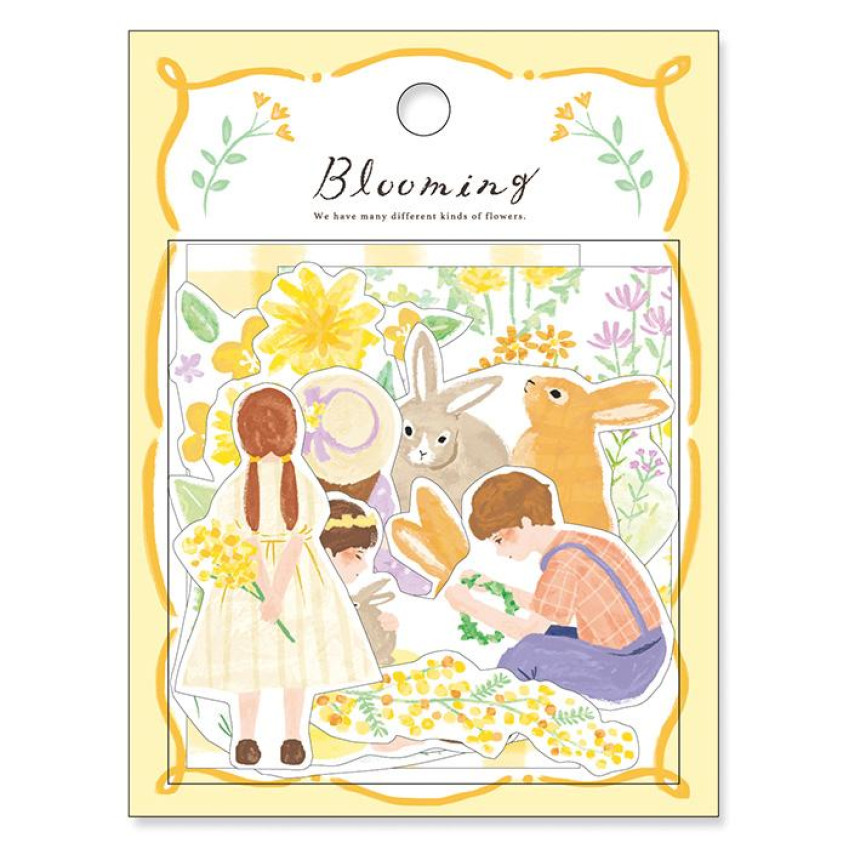 MIND WAVE 片裝貼紙包: Blooming系列/Yellow (81834)