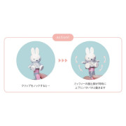 日本 Miffy 手腳活動公仔筆頭原子筆 0.7mm 花花系列/灰色款