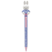 日本 Miffy 手腳活動公仔筆頭原子筆 0.7mm 花花系列/藍色款