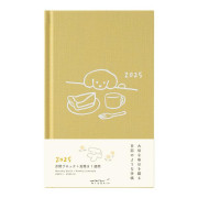 MIDORI Diary 2025 (B6 Slim尺寸): 小狗款(黃色) (2025.01-2025.12)