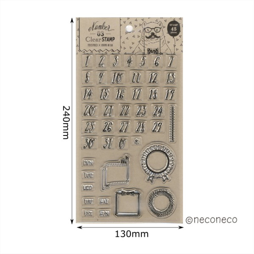 KODOMO NO KAO x neconeco 透明印章組合 : 1740-003 Number