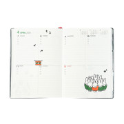 日本製 2025年 B6尺寸 Monthly & Block Weekly Diary: MIFFY/Orange Red (2024.10-2025.12)