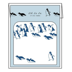 日本製 圖案便利貼: penguins (30張入)