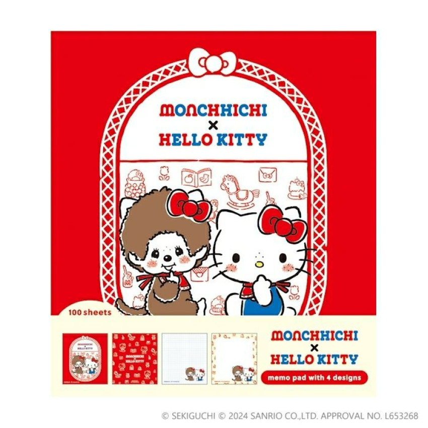 MONCHHICHI X HELLO KITTY 日本限定 便簽本: STANDARD B (LM288)