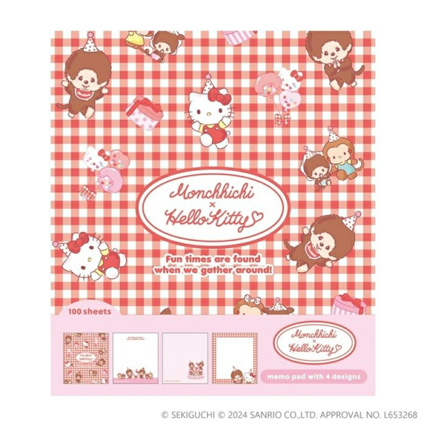 MONCHHICHI X HELLO KITTY 日本限定 便簽本: PARTY A (LM289)