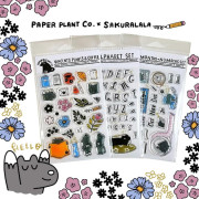 日本SAKURALALA 透明印章組合: Paper Plant Co.系列/ Vincent's Plants & Coffee (PPSL01)