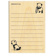 KODOMO NO KAO Wooden Stamp: Animal Diary Series 1676-001 Panda/Single Lined