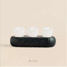 CREATIVE INK HOLDERS Inkwell Eclair 手工製3格墨水座: Black