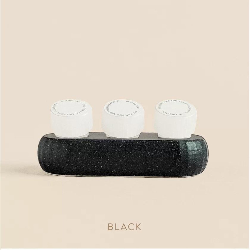 CREATIVE INK HOLDERS Inkwell Eclair 手工製3格墨水座: Black