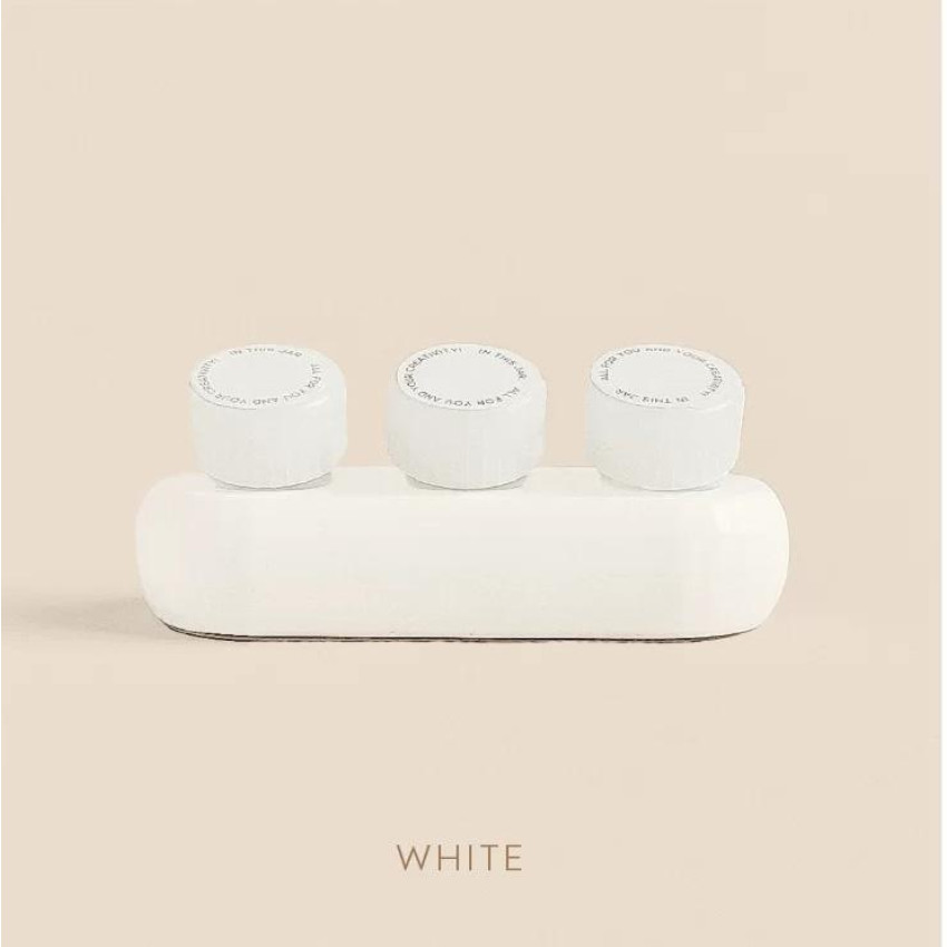 CREATIVE INK HOLDERS Inkwell Eclair 手工製3格墨水座: White