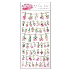 MIND WAVE 貼紙: flower garland Sticker系列/ Pink (80726)